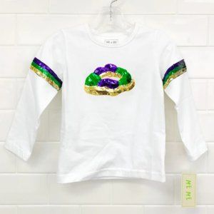 LULU BEBE KING CAKE SEQUIN LONG SLEEVE TOP